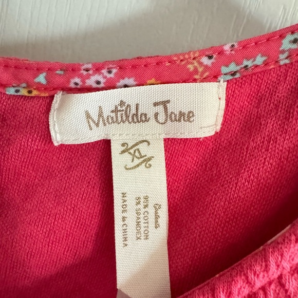 Matilda Jane Women’s Pink Textured Dress with Pockets - Picture 3 of 3